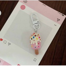 Pink Ice Cream Keychain